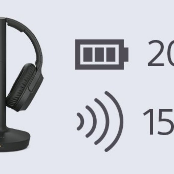 SONY WIRELESS (MDR-RF995RK) BLACK HEADPHONES - Picture 4 of 16